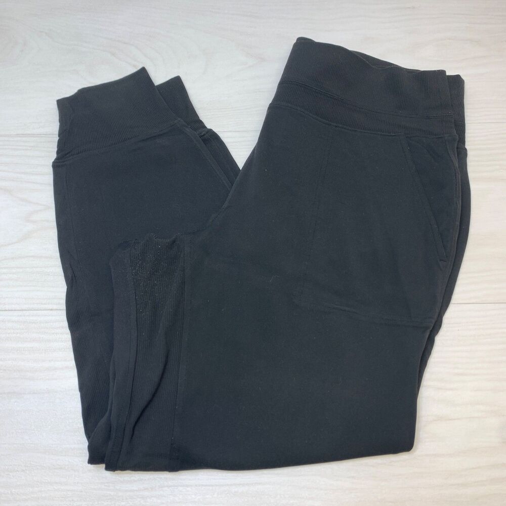 Athleta Venice High Rise Jogger Pants Size Large Black Joggers Women’s Stretch